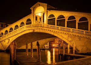 Rialto Bridge: the Venice Rialto Bridge on the Grand Canal